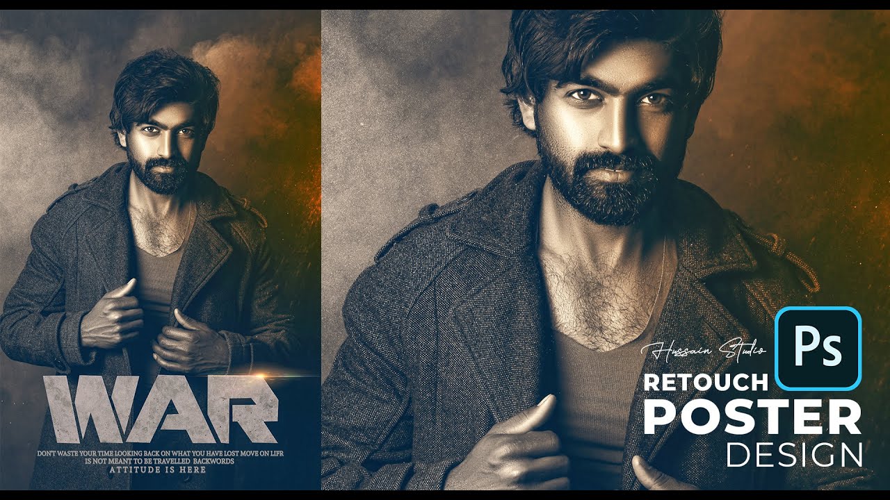 Portrait retouch and turn into a Poster Look  in Photoshop cc 2020
