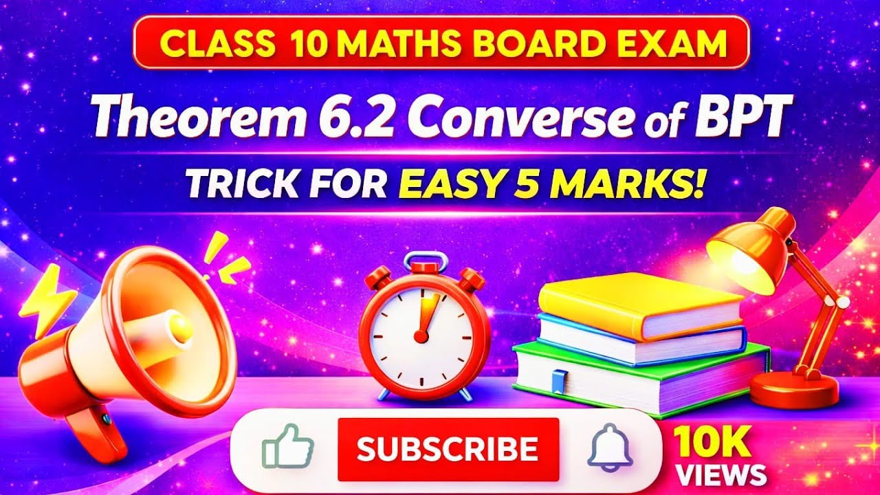 Class 10th math Important Theorem 6.2 Converse of BPT 5 marks pakke 👍👍