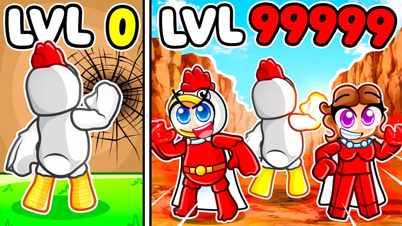 Niveau 1 Noob vs Niveau 9999 Hacker PUISSANCE de FRAPPE dans Strongest Punch Simulator sur Roblox !