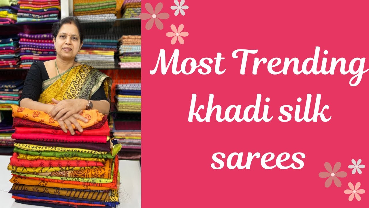 Trending khadi silk sarees@1550/- free shipping