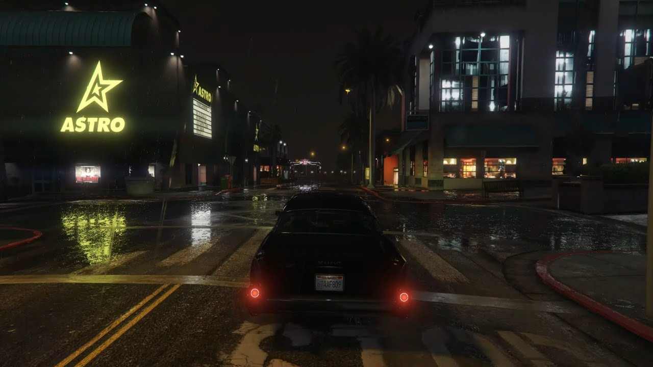 Driving In Heavy Rain At Night | GTAV ASMR
