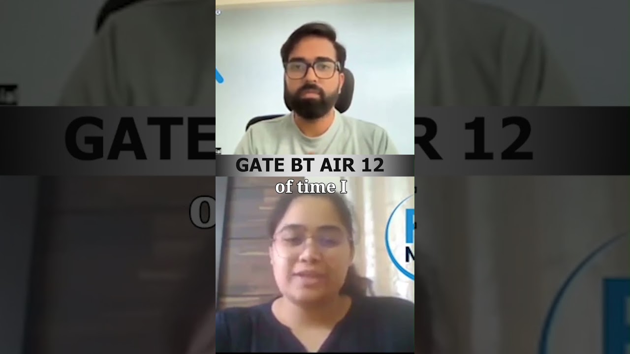 GATE Topper On How To Prepare By Self Study  #topper #placement #iitgate #gatebt #btech