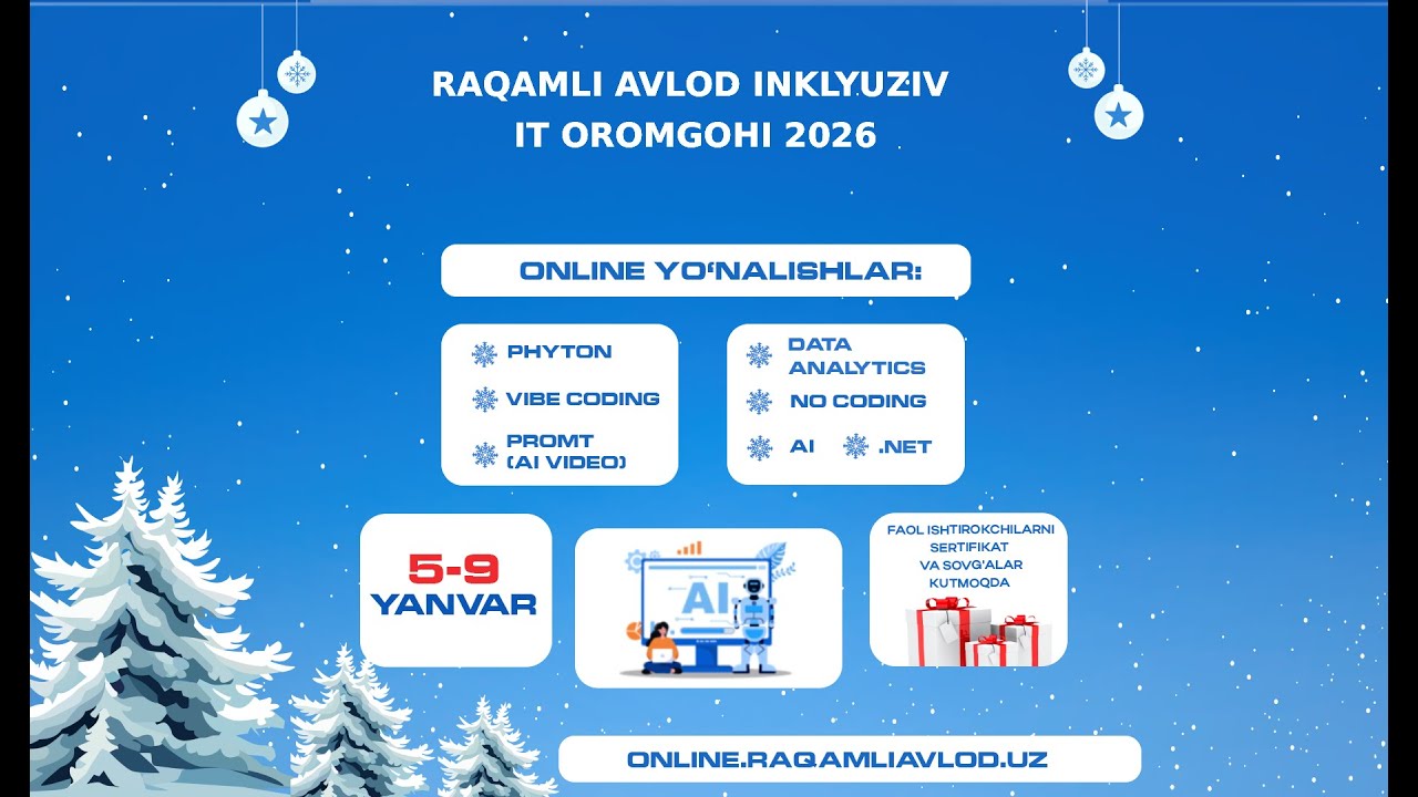 Raqamli Avlod Inklyuziv IT oromgohi 2026 | 3-kun sarhisobi.