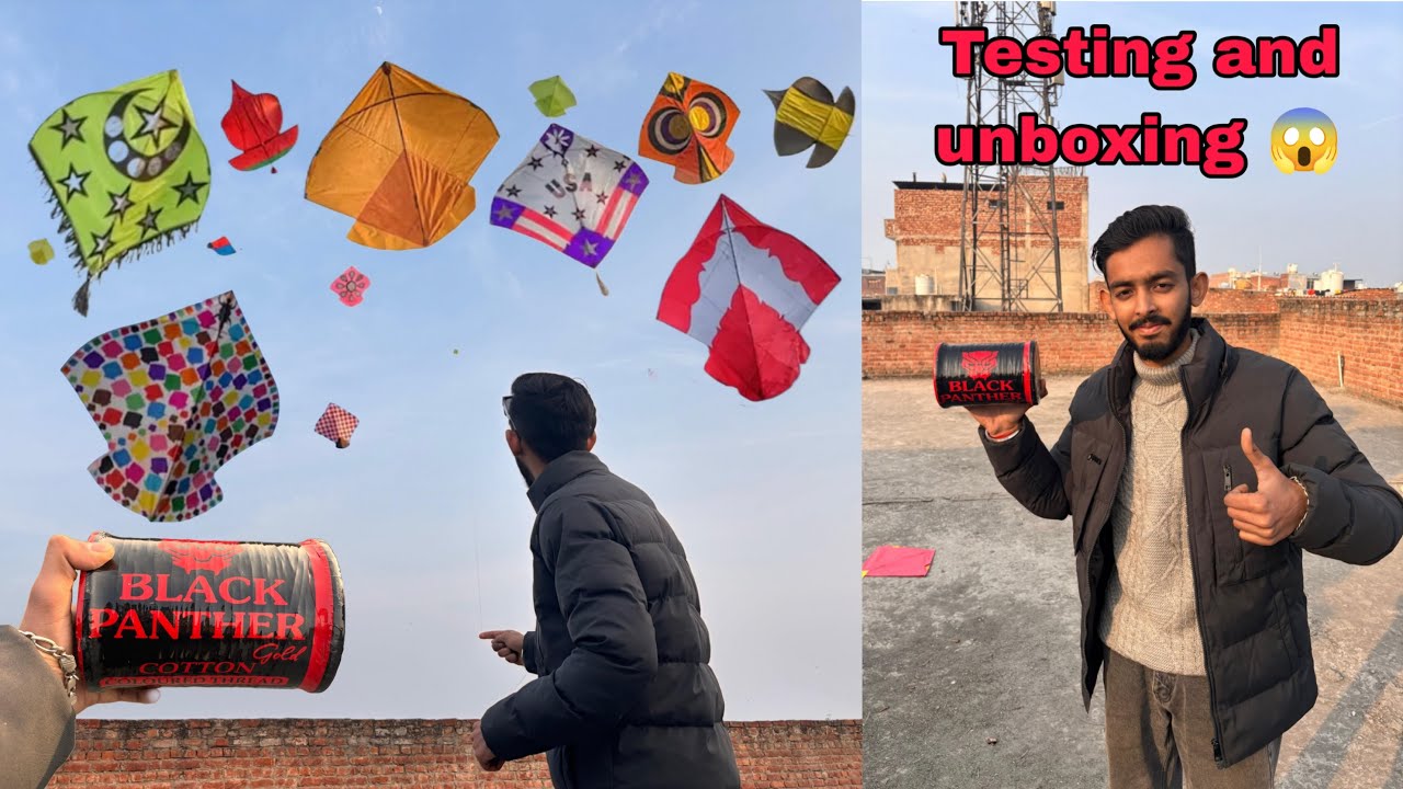 Black Panther Gold 😱 Unbox + Testing 😍kite Fighting 🔥kite vlog 