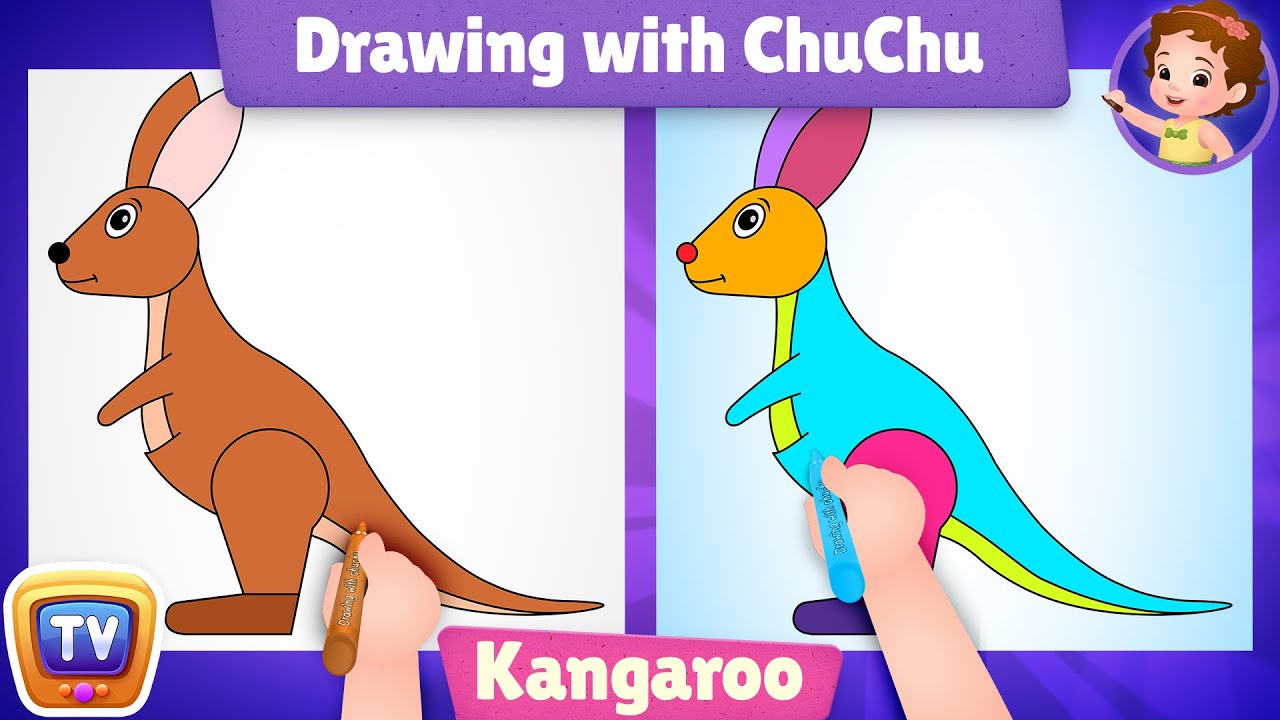 How to Draw a Kangaroo? - More Drawings with ChuChu - ChuChu TV Drawing Lessons for Kids