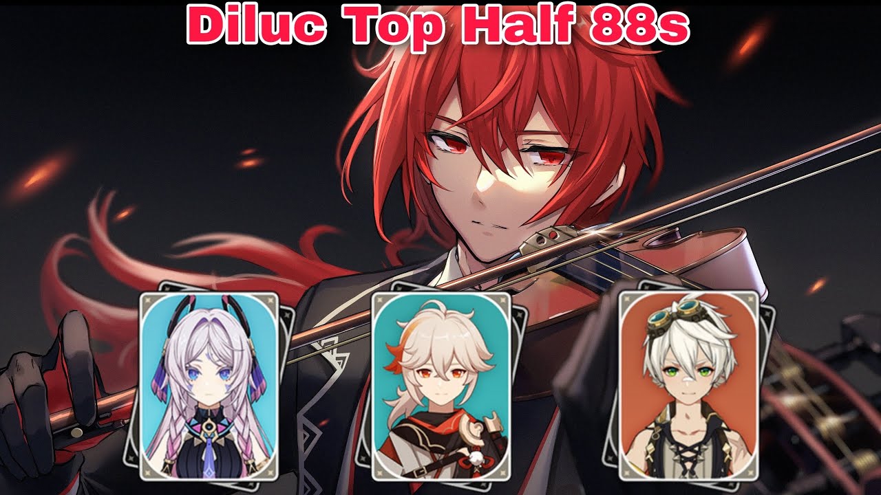 Diluc Melt Top Half Continues Speedrun 88s || Genshin Impact 5.3 Abyss