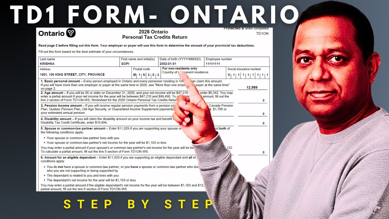 TD1 Ontario 2026 Detailed Guide | What to Claim & What to Skip