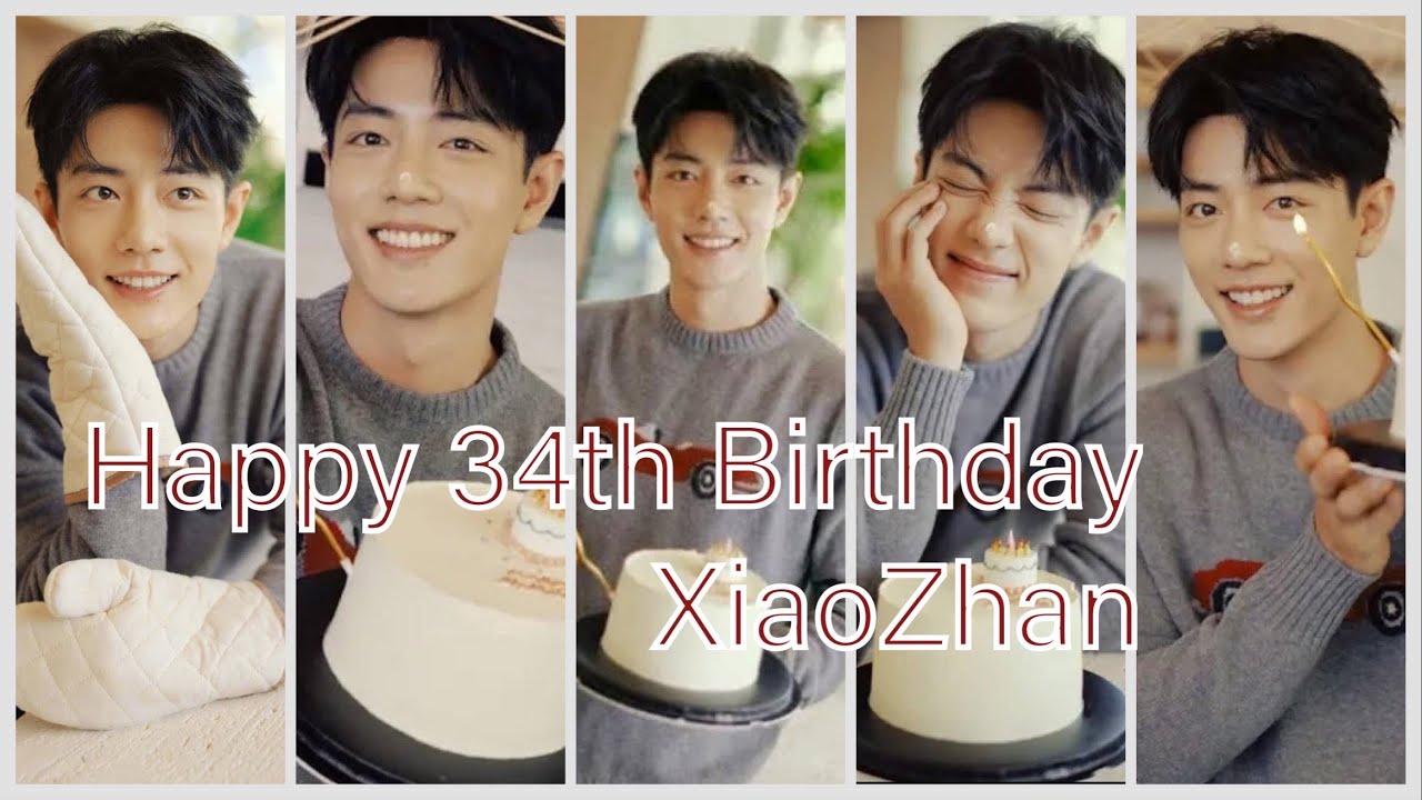 P213 :🌸 Happy Birthday 34th XiaoZhan ♥️💚Have a great time on your Birthday 🎁🎂🎈 #xiaozhan #肖战