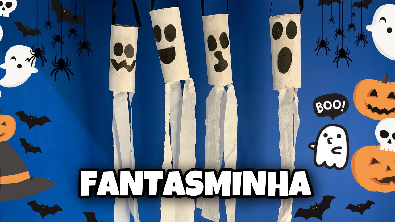 Fantasminha com Rolo de Papel Higiênico | Decoração Halloween | Halloween