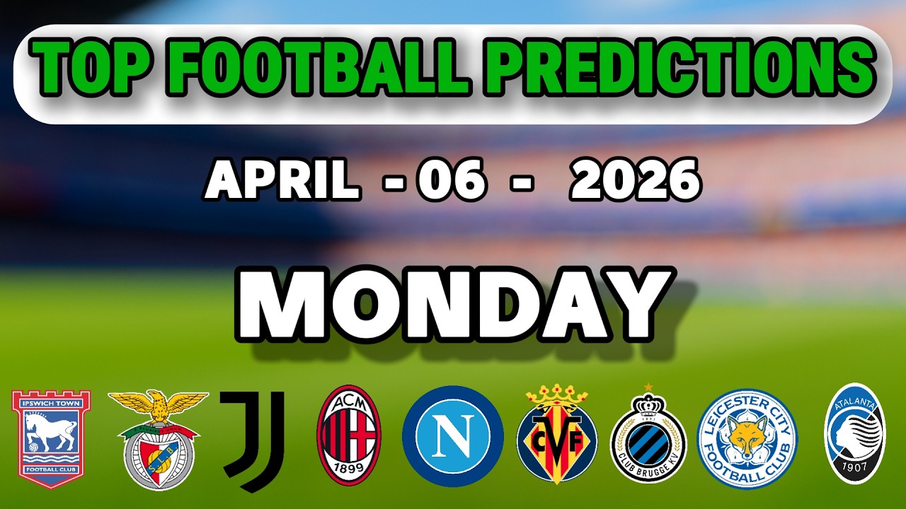 FOOTBALL PREDICTIONS TODAY 6 APRIL | LA LIGA | SERIE A | EFL CHAMPIONSHIP | BETTING TIPS