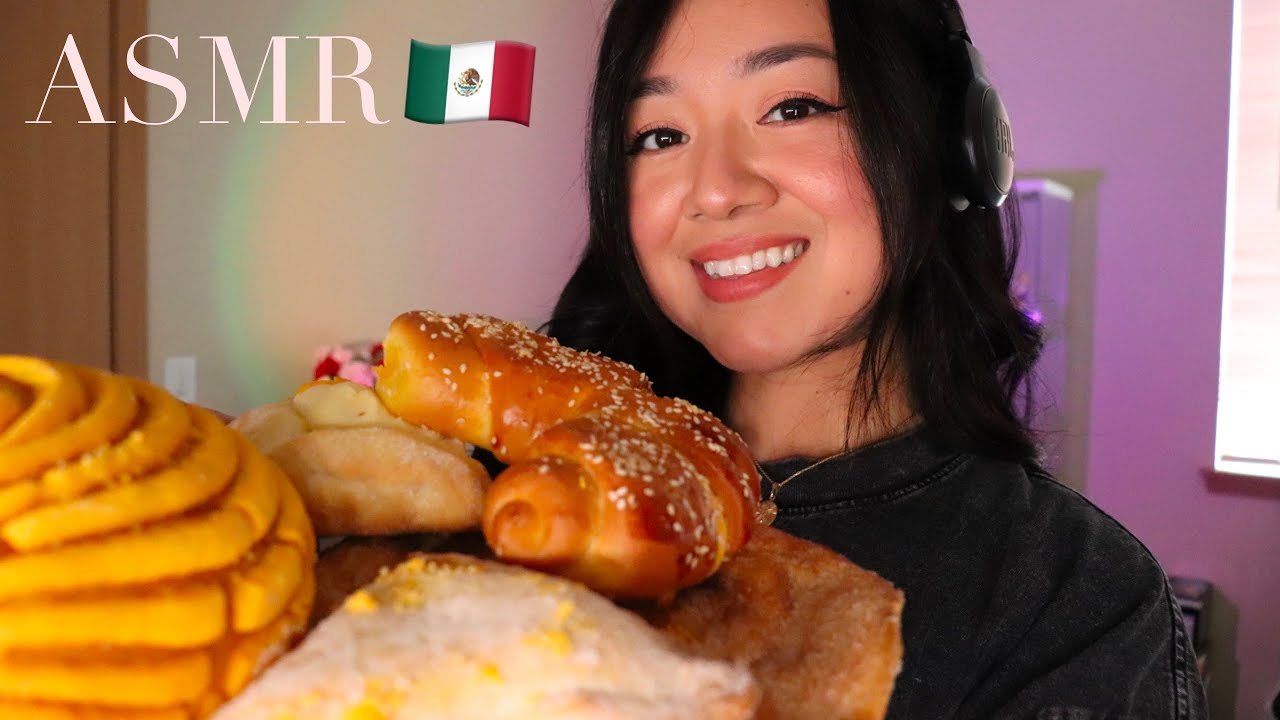 ASMR eating mexican bread!! (part 2)