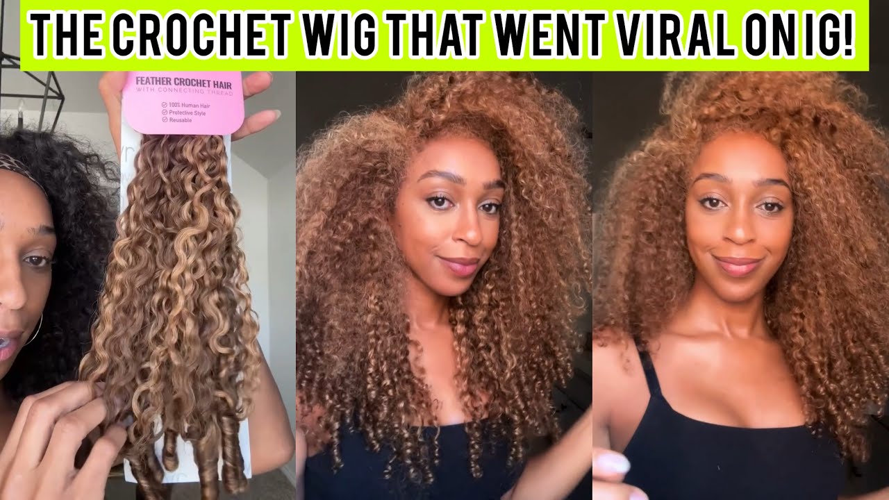 Full Tutorial: Crochet Wig Using Human Feather Crochet Hair