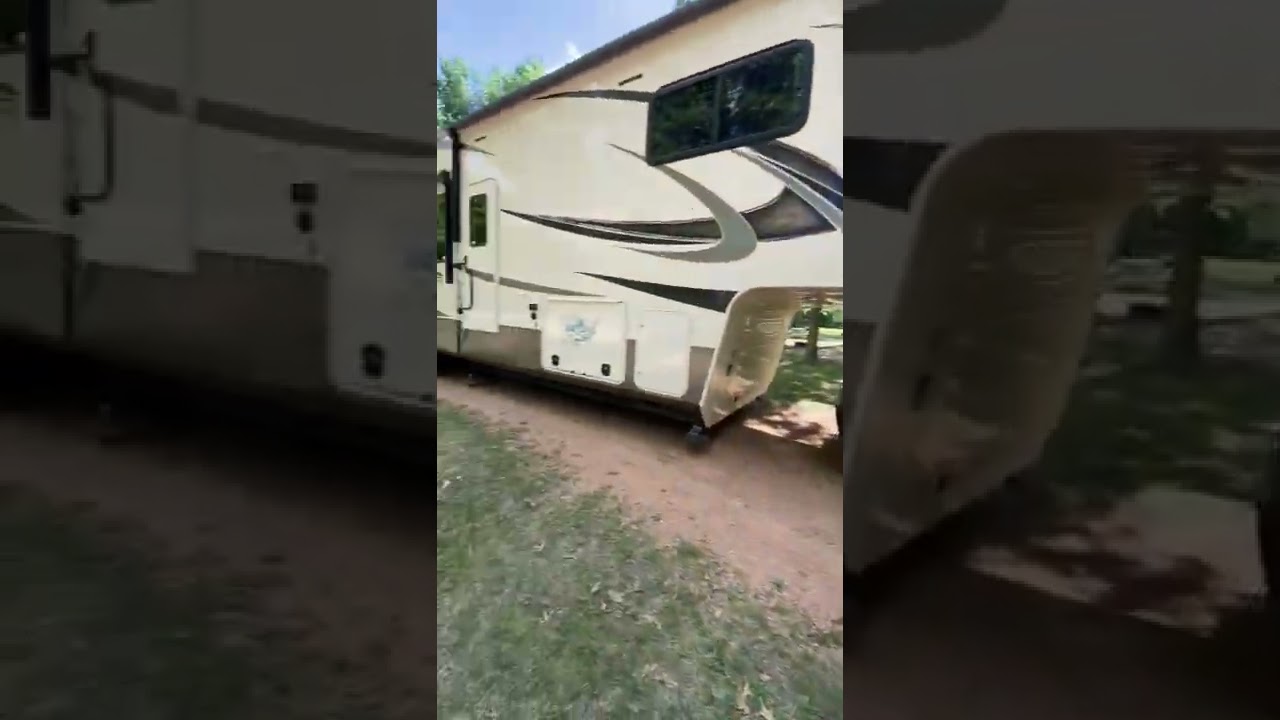 How to park your #FifthWheel into a small campsite! #rvtips #howtorv #howto
