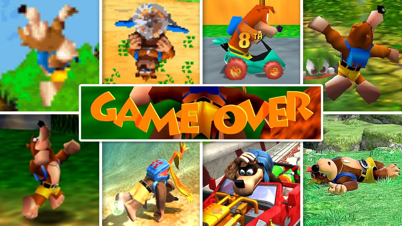 Evolution Of Banjo-Kazooie Games Death Animations & Game Over Screens