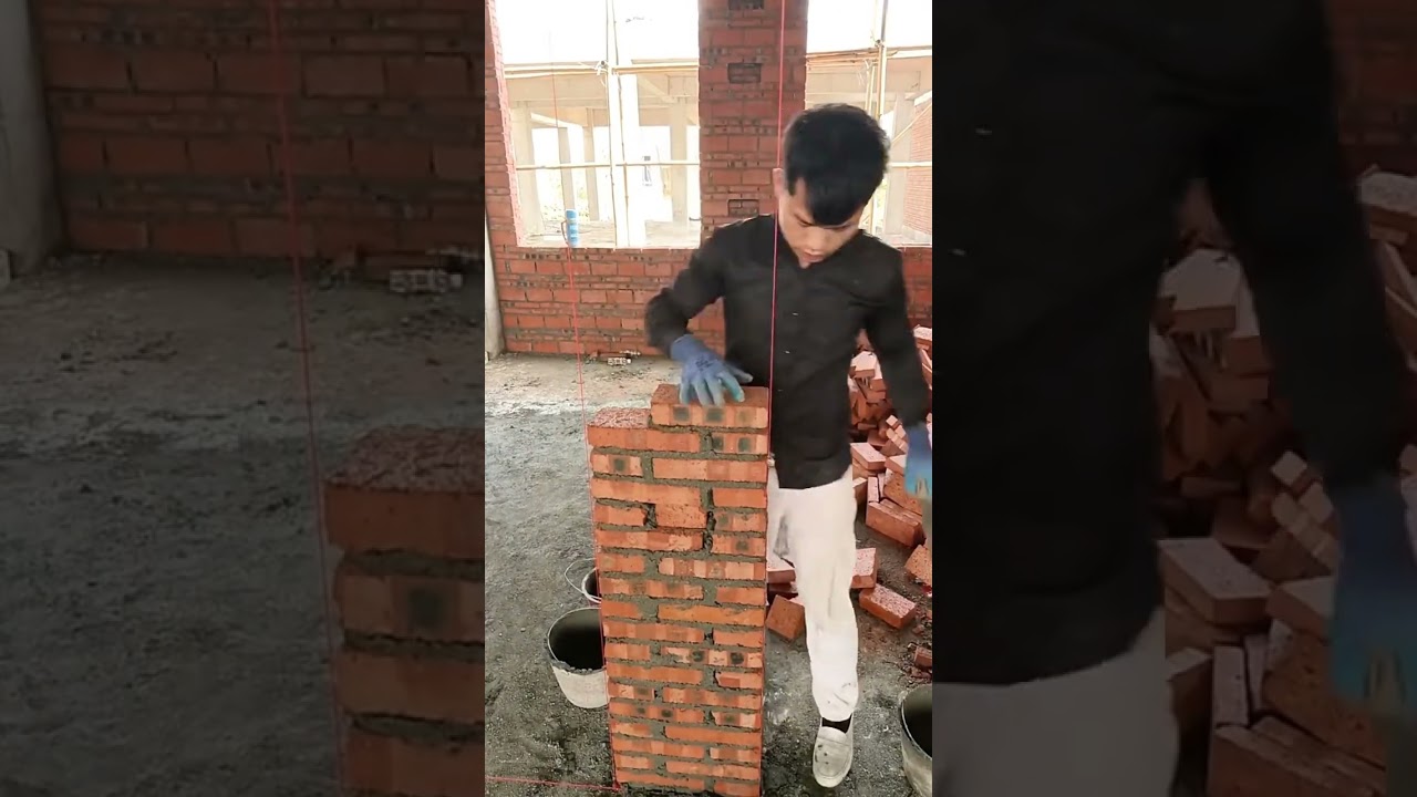 Fastest Brick worker | #bricklaying #construction #brickwall #ytshorts #shortsfeed #shorts