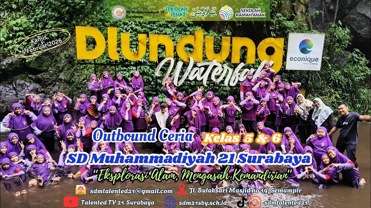 Outbound Ceria Kelas 5&6 Tahun Ajaran 2025/2026 di Kawasan Wisata Dlundung