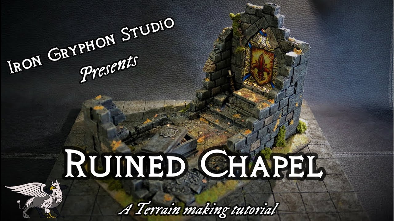 Iron Gryphon Studio - Ep 48 Ruined Chapel (stained glass window, ruin, fleur de lys, church, foam)
