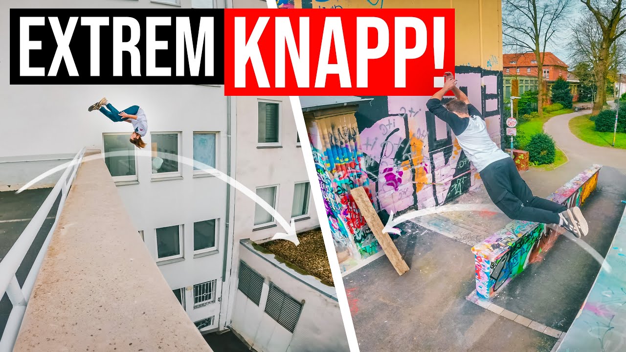 Frontflip GEHT fast SCHIEF?! & Mit BRETT EIGENEN Spot gebaut?! | Parkour in Essen