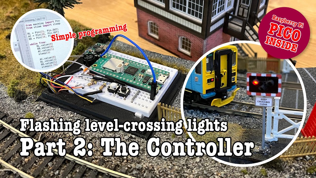 Model railway level-crossing light controller – Raspberry Pi Pico