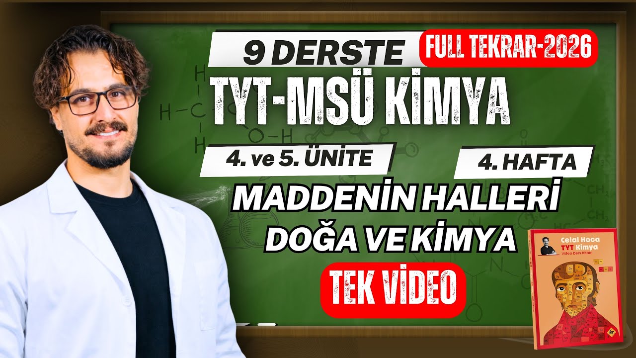 4. VE 5. Ünite | Maddenin Halleri | Doğa ve Kimya | Deneme-4  | TYT-MSÜ Kimya Full Tekrar Kampı-2026
