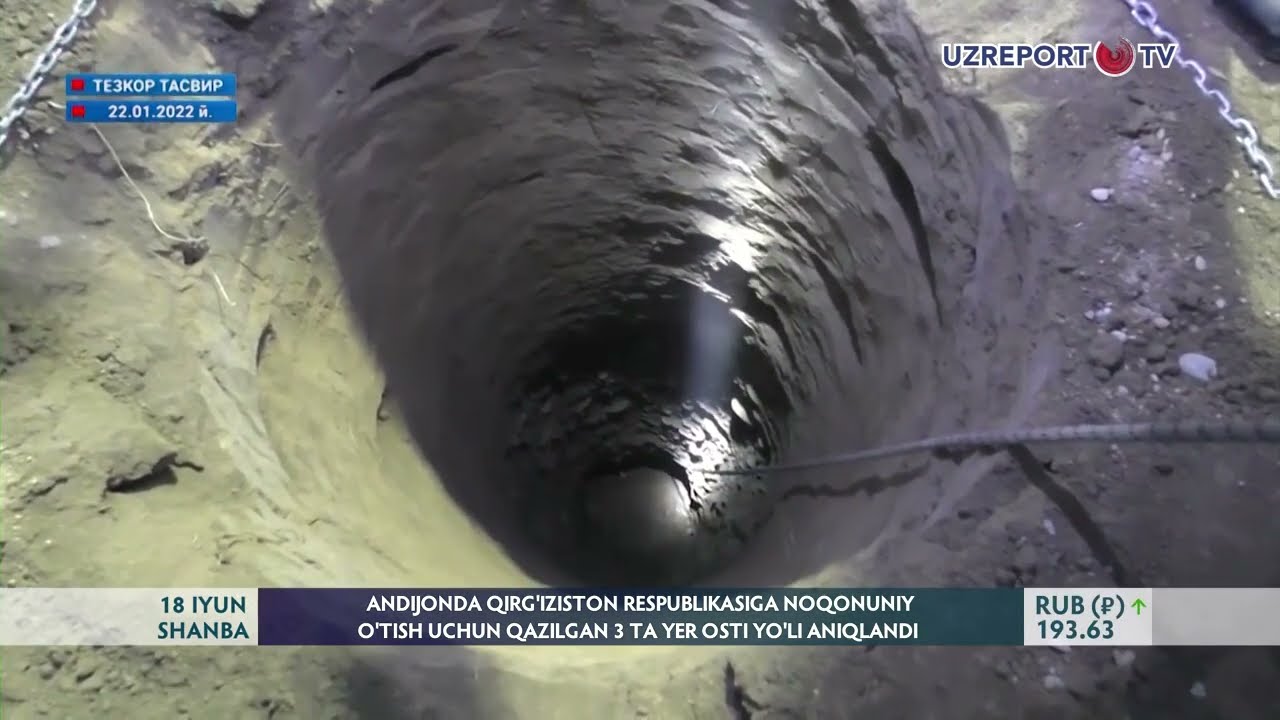 Andijonda Qirg‘iziston Respublikasiga noqonuniy o‘tish uchun qazilgan 3 ta yer osti yo‘li aniqlandi