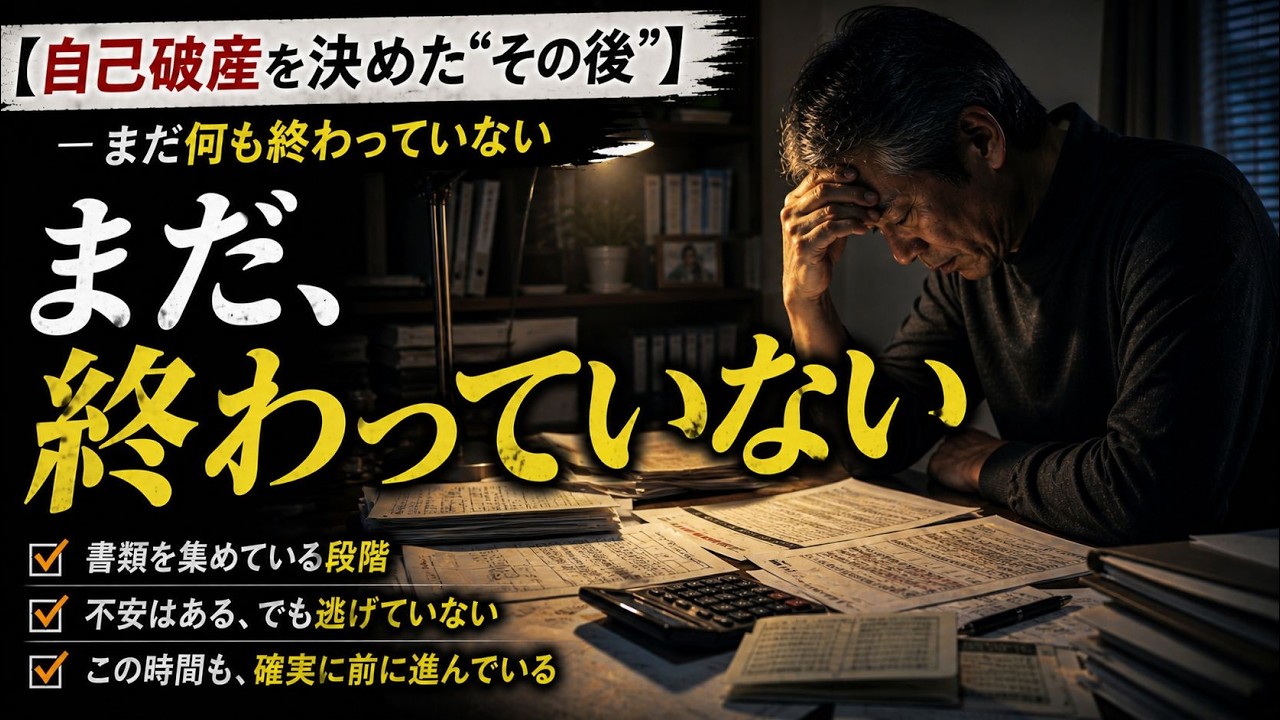 【自己破産を決めた“その後”】 ― まだ何も終わっていない