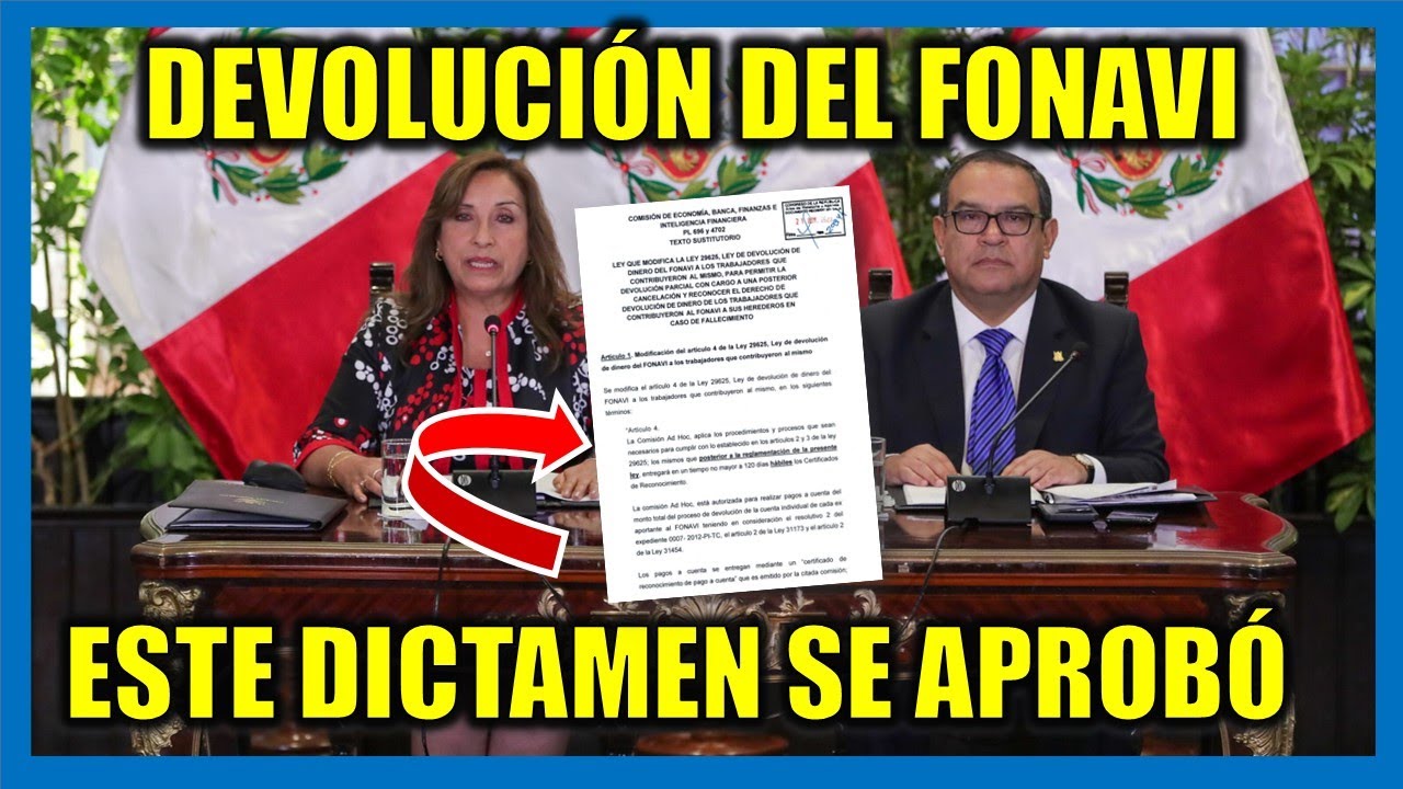 !Se public&oacute;! Devoluci&oacute;n del FONAVI 2023 |Este es el dictamen que se aprob&oacute; en el pleno del congreso