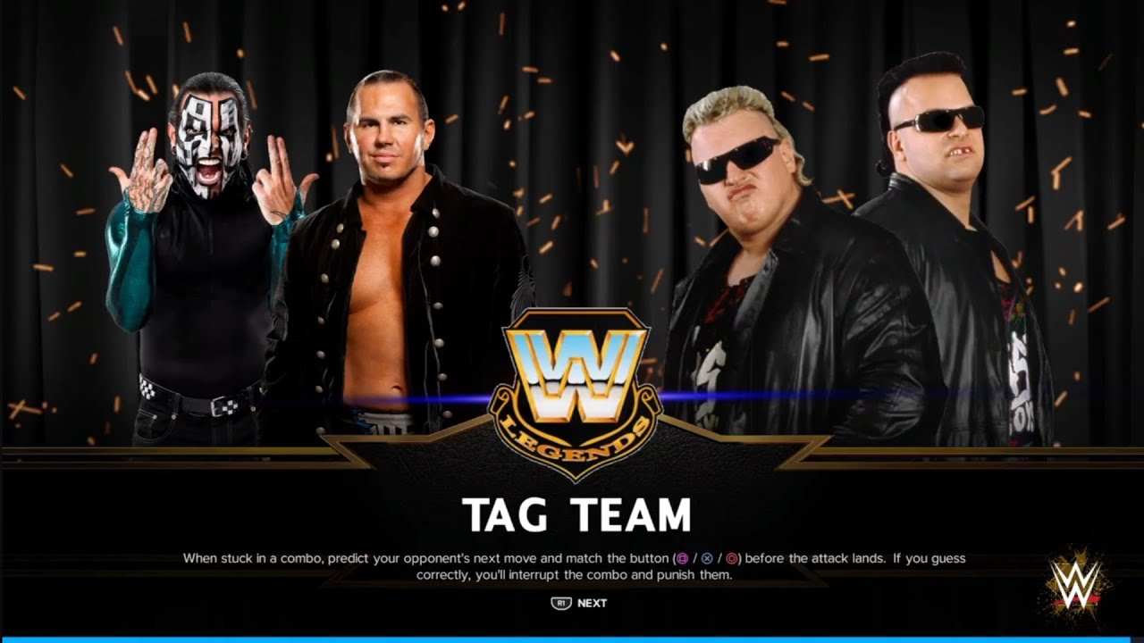 The Hardy Boyz vs The Nasty Boys. Legends of WrestleMania. WWE 2K24