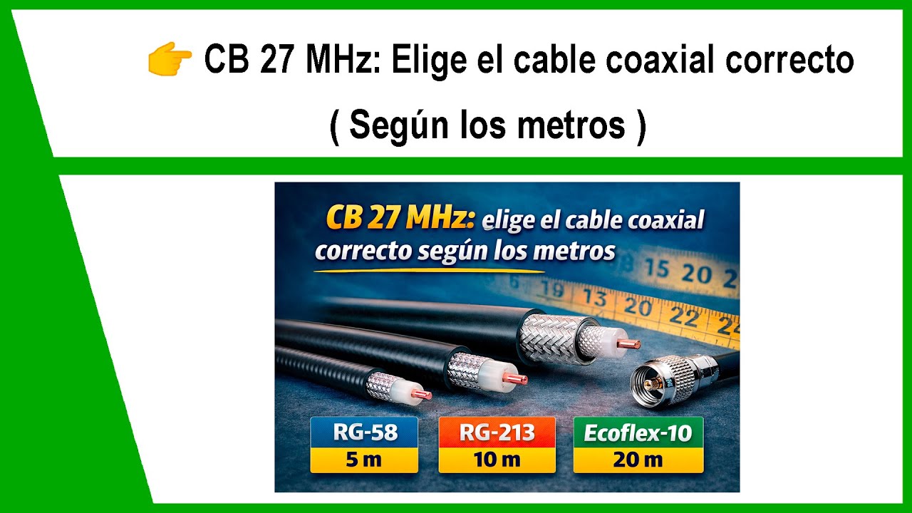 📡 Errores al elegir coaxial en CB 27 MHz (según los metros)