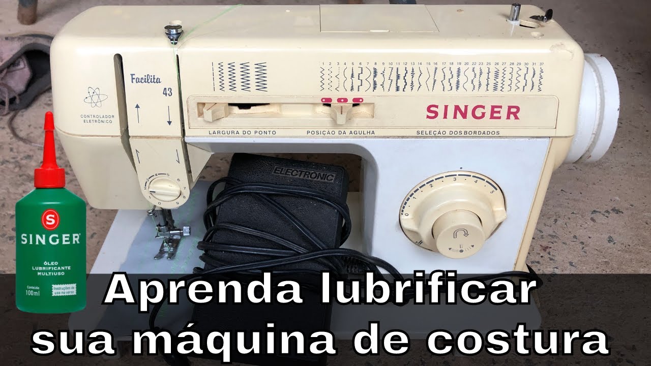 Como lubrificar a máquina de costura singer facilita 43 e outros modelos