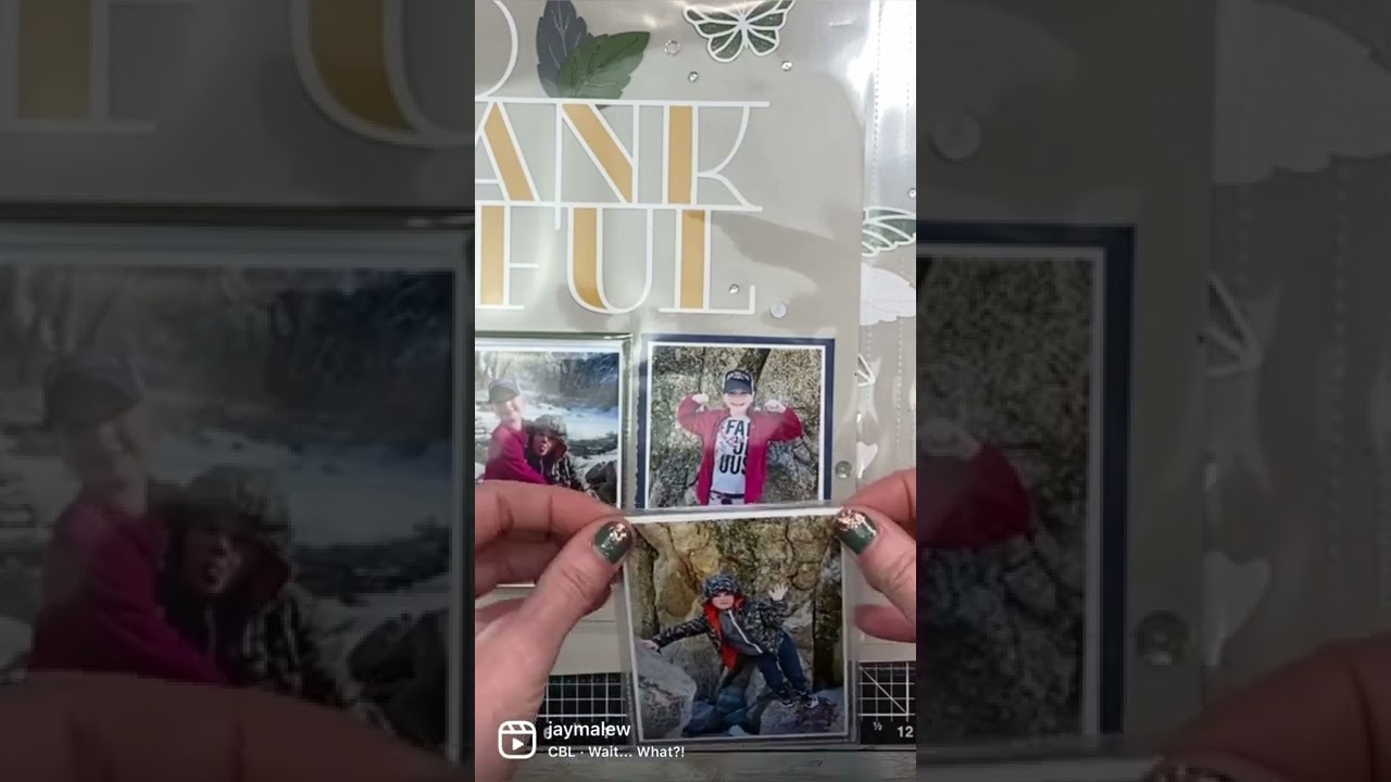 My FAVORITE way to add extra photos to my scrapbook layouts.