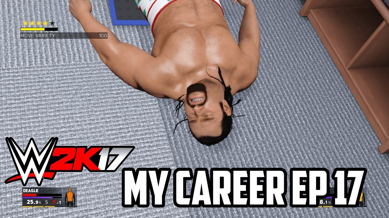 WWE 2K17 My Career Ep 17 : Falls Count Anywhere Match Ends In The Lockeroom! Rusev is out!