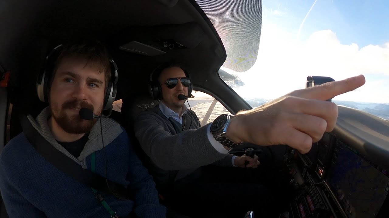 På flytur med kommersiell pilot Johannes