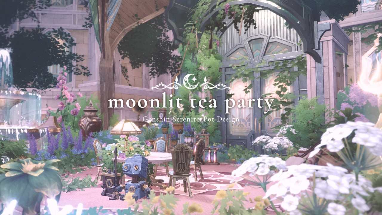 moonlit tea party | Genshin Serenitea Pot Design & Speed Biuld