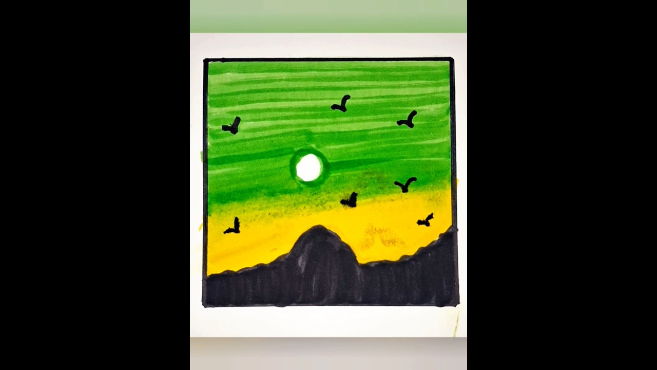 HOW TO DRAW A PAINTING #art#drawing#trending#music#colors#easy#artist#ideas#diy@A.D.art&craft world