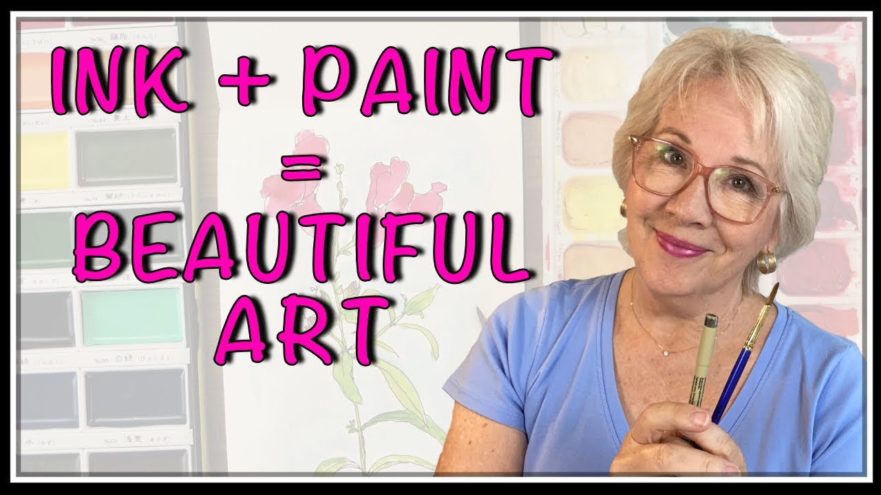 INK + WATERCOLOR - Paint a Snapdragon Demo