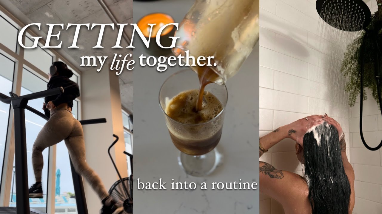 getting back into a routine | after traveling, back in the gym, groceries, cooking VLOGMAS 15