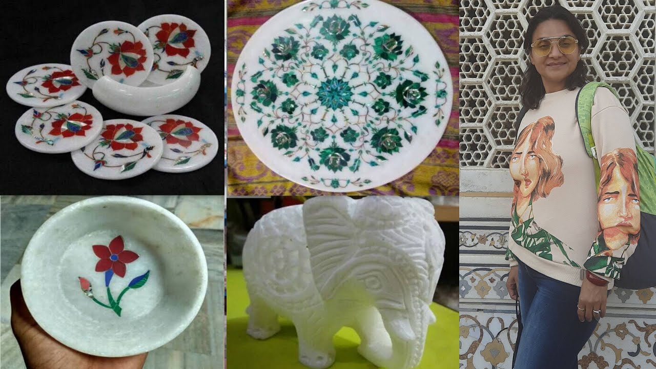 Agra Marble Handicraft Market | Marble Inlay Products | Yashree