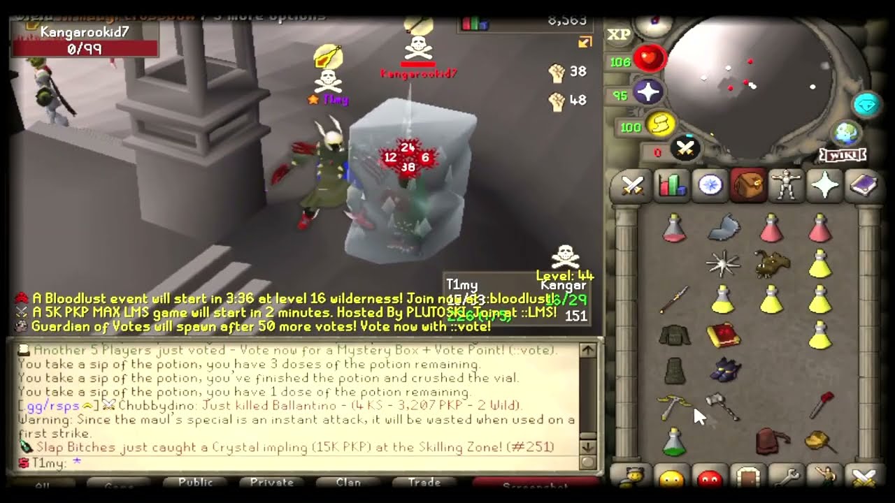WILDY PKING MAX KILLS|DEEPWILD|MACE [ROAT PKZ]