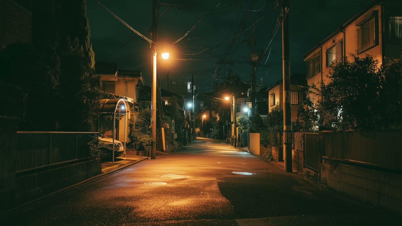 雨上がりの夜、住宅街に残る静けさ｜lo-fi / 作業・休憩用