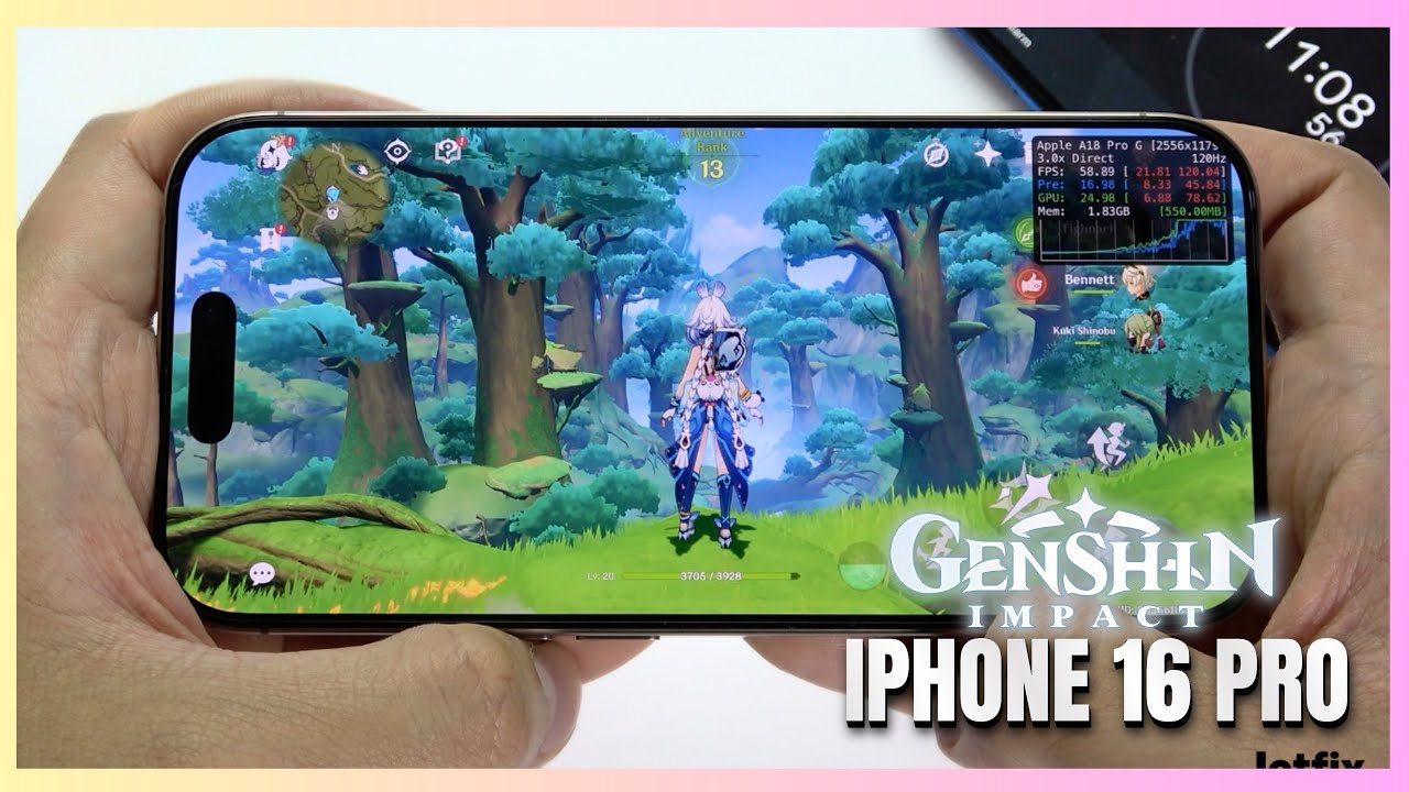 iPhone 16 Pro Genshin Impact Gaming test | Apple A18 Pro, 120Hz Display