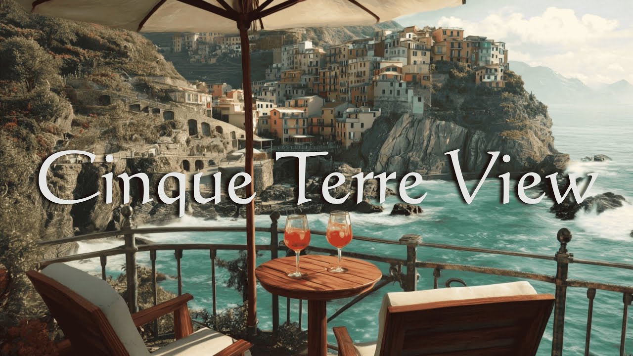 Cinque Terre Ocean Balcony Ambience | Waves, Seabirds & Relaxation