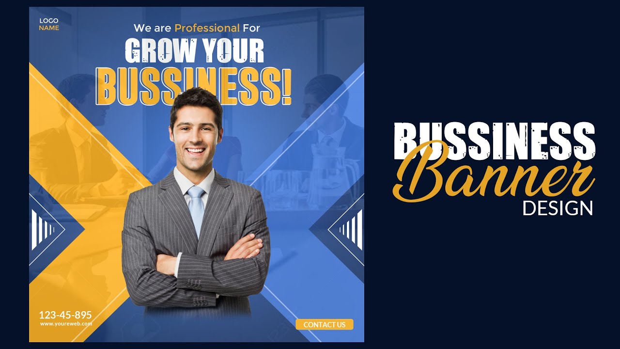 adobe Photoshop | Business Banner Design in Photoshop