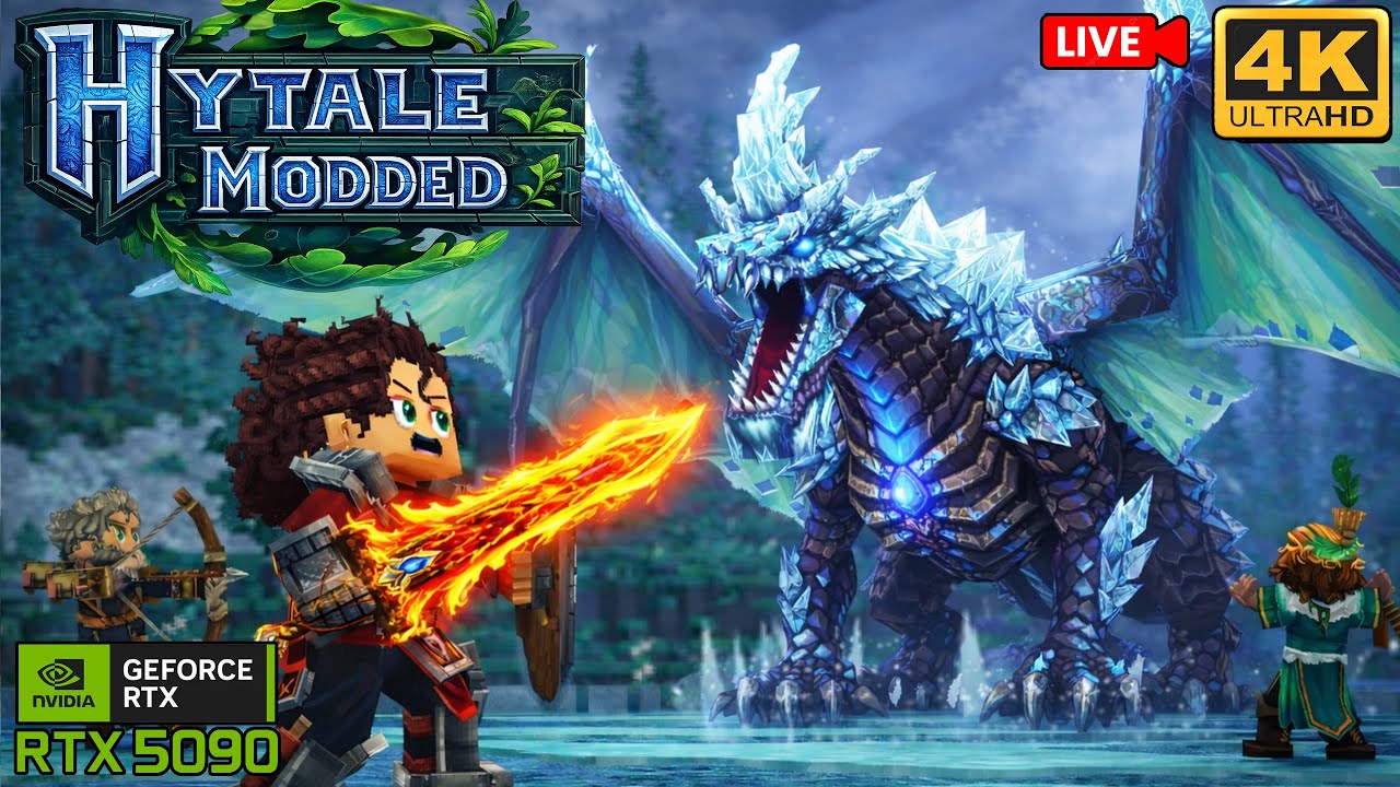 🔥 Hytale Modded LIVE — 40+ Mods, Broken Daggers, Amazing Biomes!