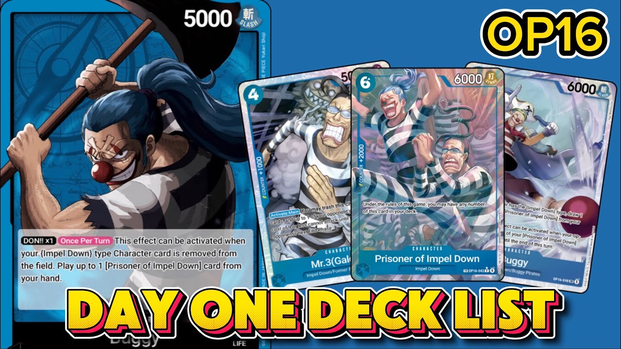 OP16 Buggy Is Absolutely Absurd | ONE PIECE CARD GAME DECK LIST AND GAMEPLAY
