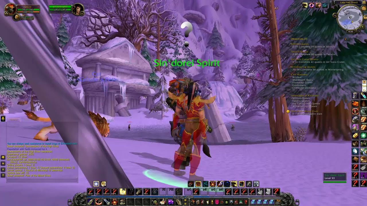 WOW Cata Quest 'Pain of the Blood Elves - 28519' Horde on a PS