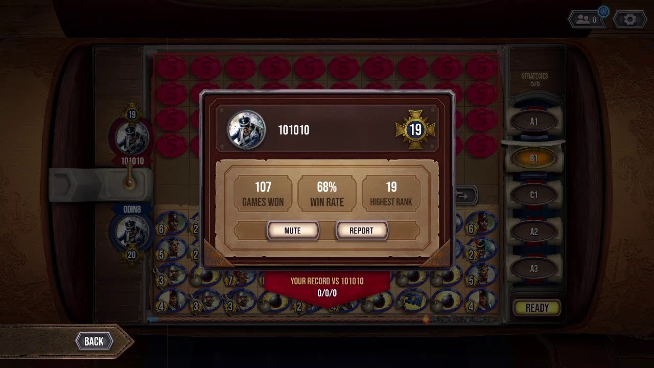 Stratego, 101010, Rank 19, 68%