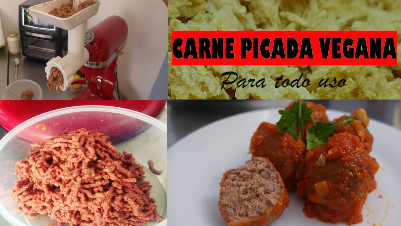 CARNE PICADA VEGANA - Para todo uso. Albóndigas, hamburguesas, pasteles de carne. Plant Based Meat