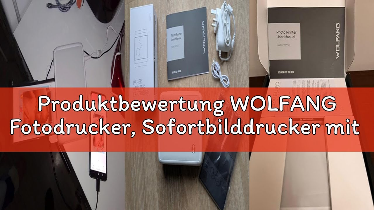 Produktbewertung WOLFANG Fotodrucker, Sofortbilddrucker mit 54 Blatt (4 x 6 Zoll), unterstützt WLAN-