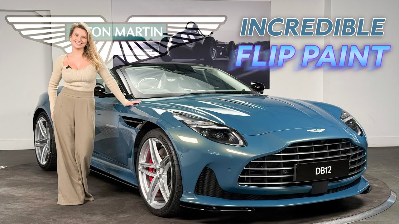 БЕЗУМНАЯ ПОКРАСКА! — НОВЫЙ Aston Martin DB12 Volante 2025 года — Прогулка с изяществом